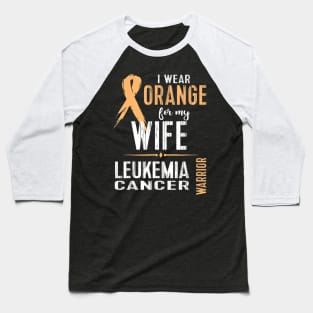 Leukemia Cancer Awareness T Shirt Wife Warrior Ribbon Baseball T-Shirt